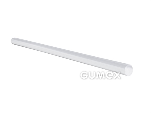 Polycarbonatstab, 50mm, (50,3-52mm), Länge 1000mm, 85°ShD, PC, bis zu +120°C, transparent, 